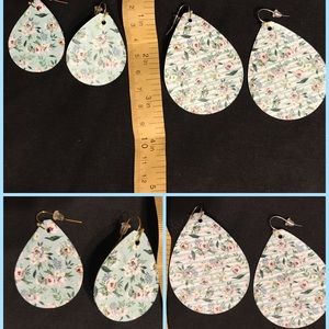 Floral Leather Earrings